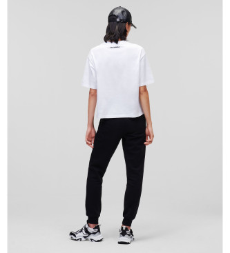 Karl Lagerfeld T-shirt com bainha de assinatura branca