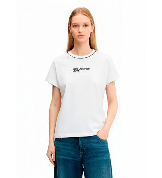 Karl Lagerfeld T-shirt con logo Drapey in bianco