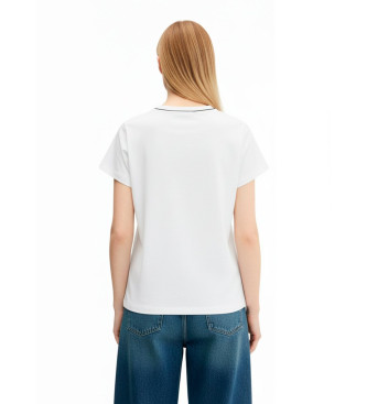Karl Lagerfeld T-shirt con logo Drapey in bianco
