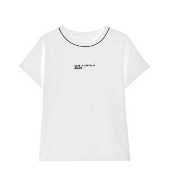 Karl Lagerfeld T-shirt drapeada com logtipo branco