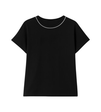 Karl Lagerfeld T-shirt drapeada com logtipo preto