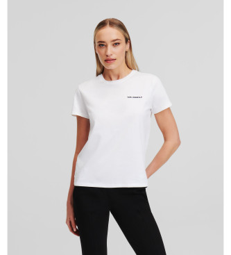 Karl Lagerfeld T-shirt essencial com logtipo branco