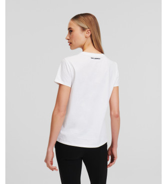 Karl Lagerfeld T-shirt essencial com logtipo branco