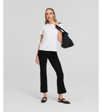 Karl Lagerfeld T-shirt essencial com logtipo branco