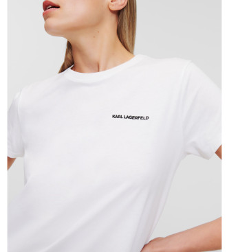 Karl Lagerfeld T-shirt essencial com logtipo branco
