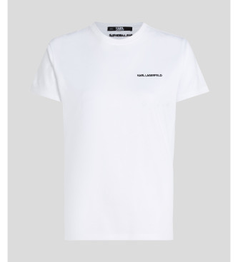 Karl Lagerfeld T-shirt essencial com logtipo branco