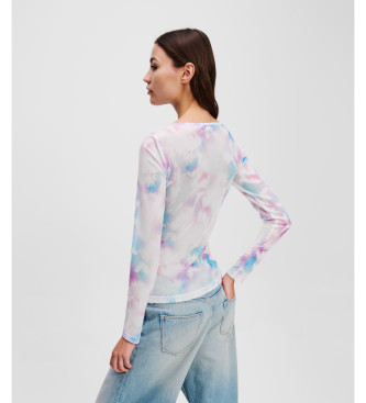 Karl Lagerfeld Maglietta floreale bianca
