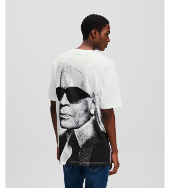 Karl Lagerfeld T-shirt z białą ilustracją