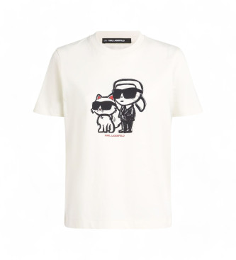 Karl Lagerfeld Weies Logo-T-Shirt