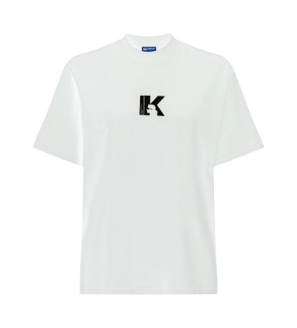 Karl Lagerfeld T-shirt branca com logtipo