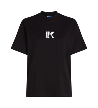 Karl Lagerfeld T-shirt com logtipo preto