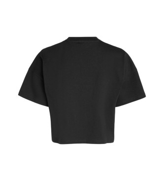 Karl Lagerfeld T-shirt corta floreale normale in nero