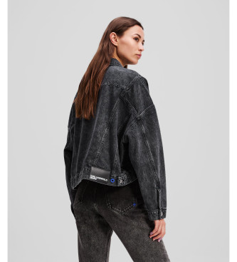 Karl Lagerfeld Oversize kratka jakna črna