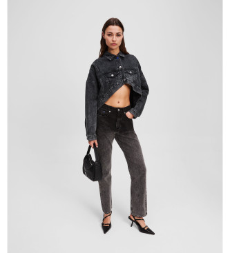 Karl Lagerfeld Oversize kratka jakna črna