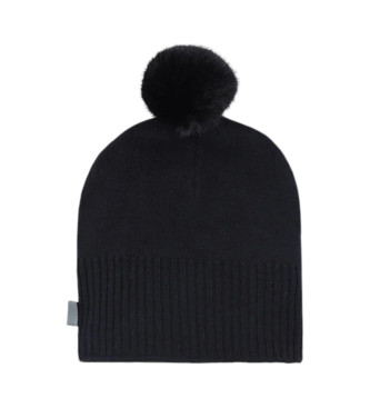 Karl Lagerfeld Black pom-pom hat