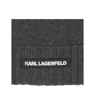 Karl Lagerfeld Grey knitted hat