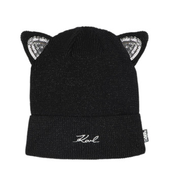 Karl Lagerfeld Black knitted hat