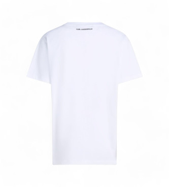 Karl Lagerfeld Camiseta con pedrera blanco