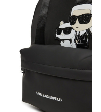 Karl Lagerfeld Mochila com bolso preto