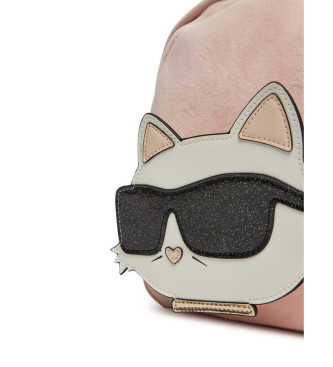 Karl Lagerfeld Mochila pequena cor-de-rosa
