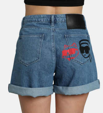 Karl Lagerfeld Shorts Gezicht blauw