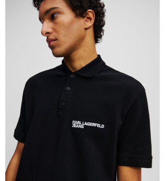 Karl Lagerfeld Polo Logo KLJ schwarz