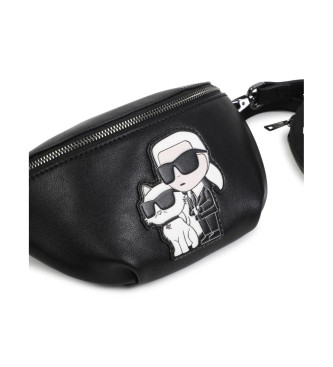 Karl Lagerfeld Black plain knitted bum bag