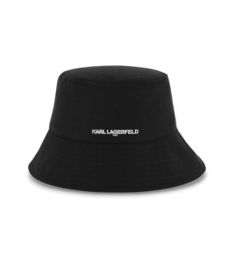 Karl Lagerfeld Črni ribiški klobuk