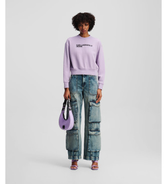 Karl Lagerfeld Essential Sweatshirt with Logo lilac