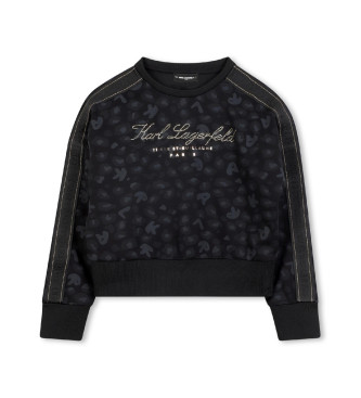 Karl Lagerfeld Felpa nera del marchio