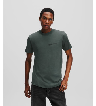 Karl Lagerfeld T-shirt com logtipo verde