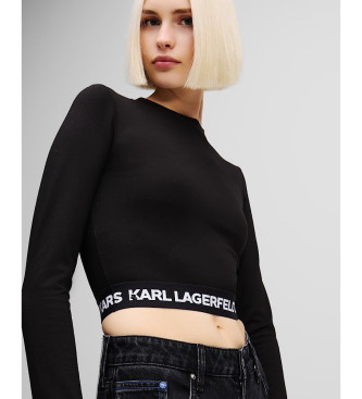 Karl Lagerfeld Top med sort logo