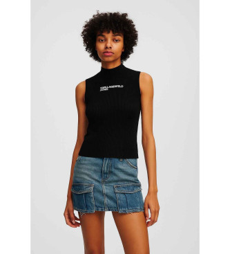 Karl Lagerfeld Top a coste nero