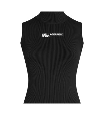 Karl Lagerfeld Top a coste nero
