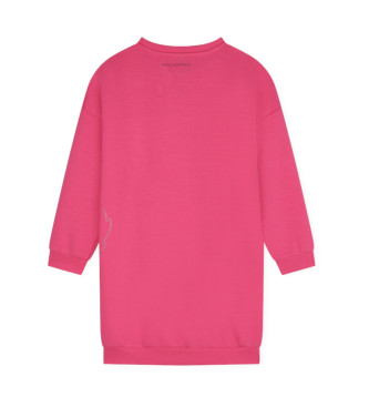 Karl Lagerfeld Vestido en punto rosa