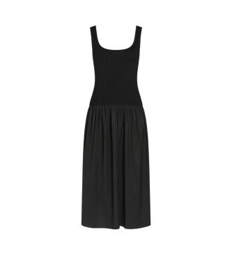 Karl Lagerfeld Robe Ikon Fabric Mix noir