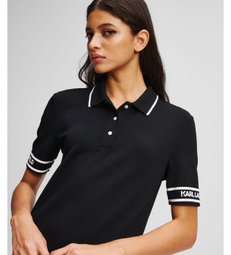 Karl Lagerfeld Schwarzes Polokleid