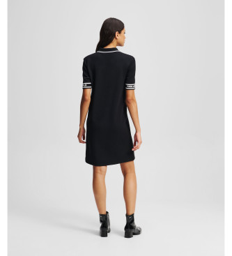 Karl Lagerfeld Schwarzes Polokleid