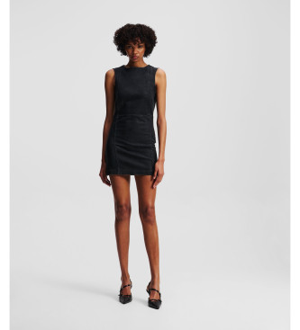 Karl Lagerfeld Schwarz beschichtetes Kleid