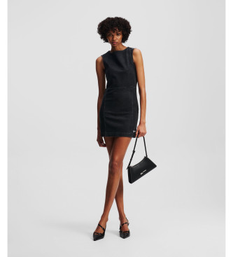 Karl Lagerfeld Schwarz beschichtetes Kleid