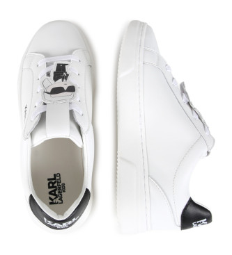 Karl Lagerfeld White leather trainers