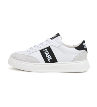 Karl Lagerfeld White leather trainers