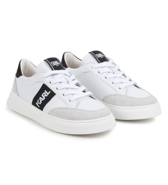 Karl Lagerfeld White leather trainers