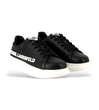 Karl Lagerfeld Sneaker in pelle nera con logo goffrato