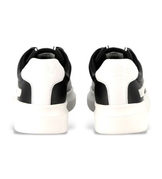 Karl Lagerfeld Zapatillas de piel con logo en relieve negro