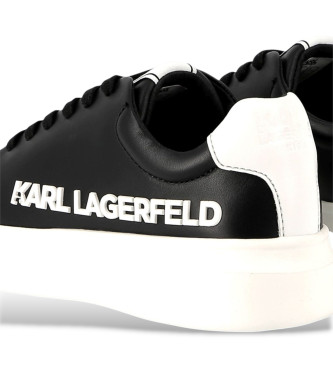 Karl Lagerfeld Logo embossed leather trainers black