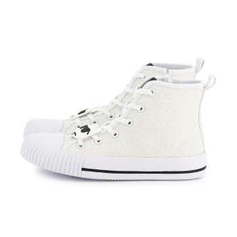 Karl Lagerfeld White mid-top trainers