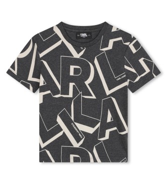 Karl Lagerfeld T-shirt  manches courtes gris fonc