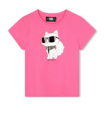 Karl Lagerfeld T-shirt rose  manches courtes