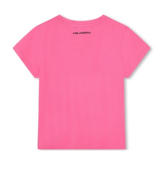 Karl Lagerfeld T-shirt rose  manches courtes